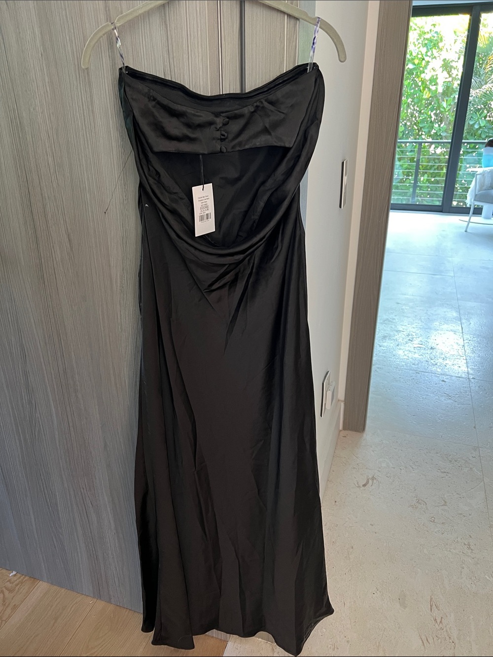 NWT REVOLVE Australia SHOWPO Charlita satin strapless maxi dress US 4 - Picture 10 of 11